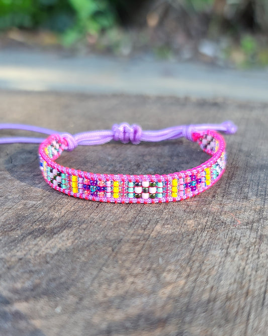 beaded lavender rainbow bracelet Calitrendz by Tiffany Creek