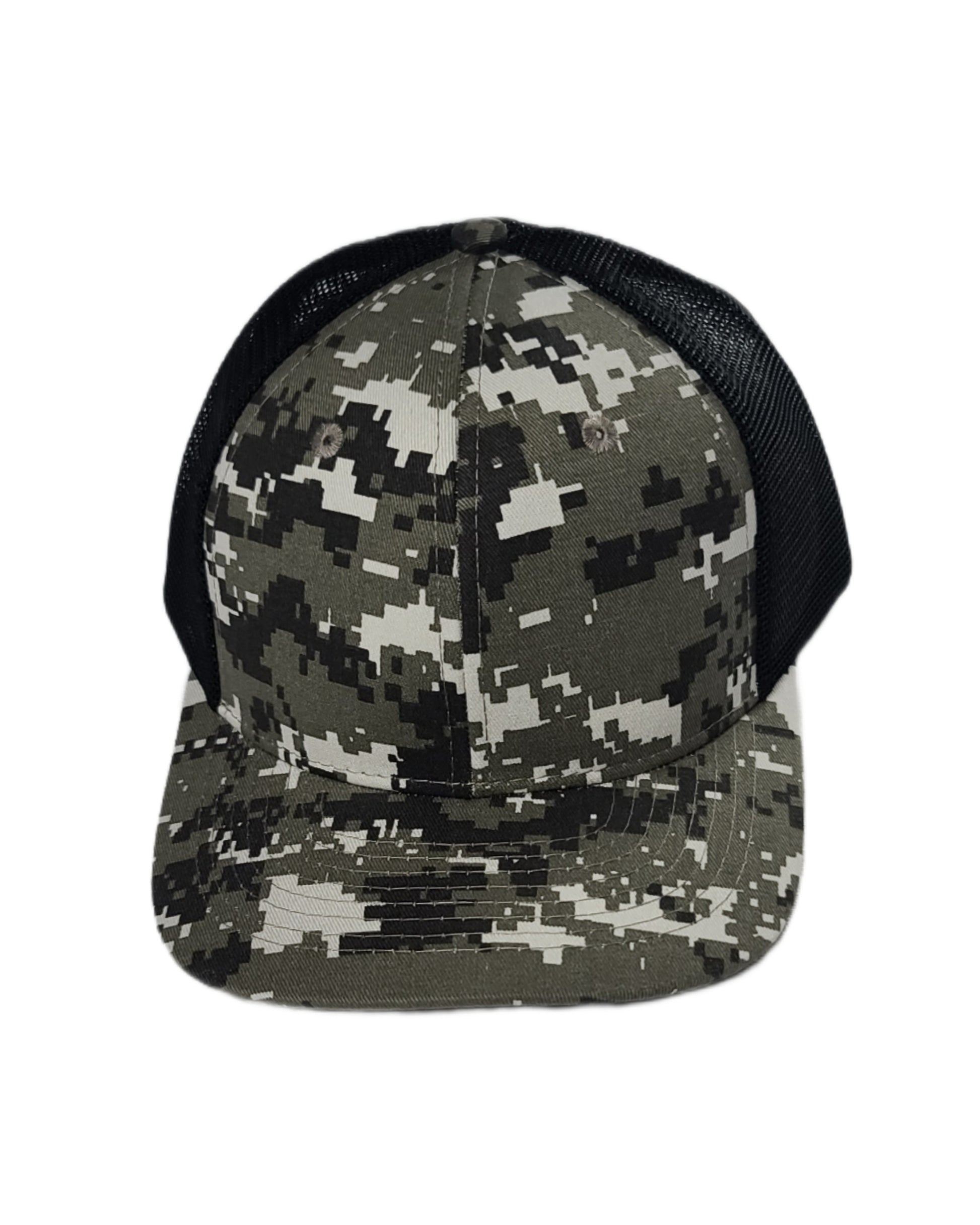 digital camo and black mesh trucker hat blank caps Calitrendz