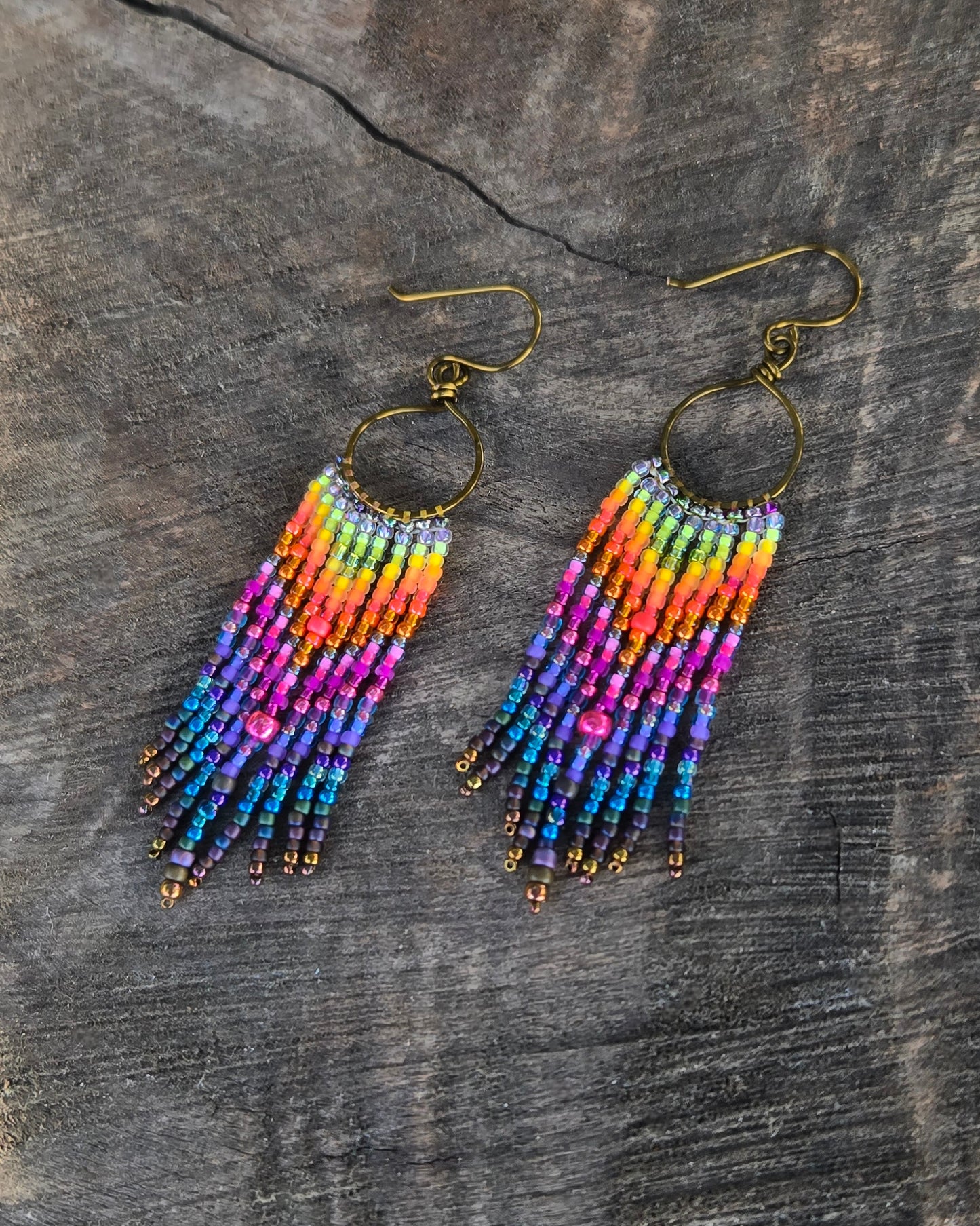 From the Ashes Bronze Dangle Earrings