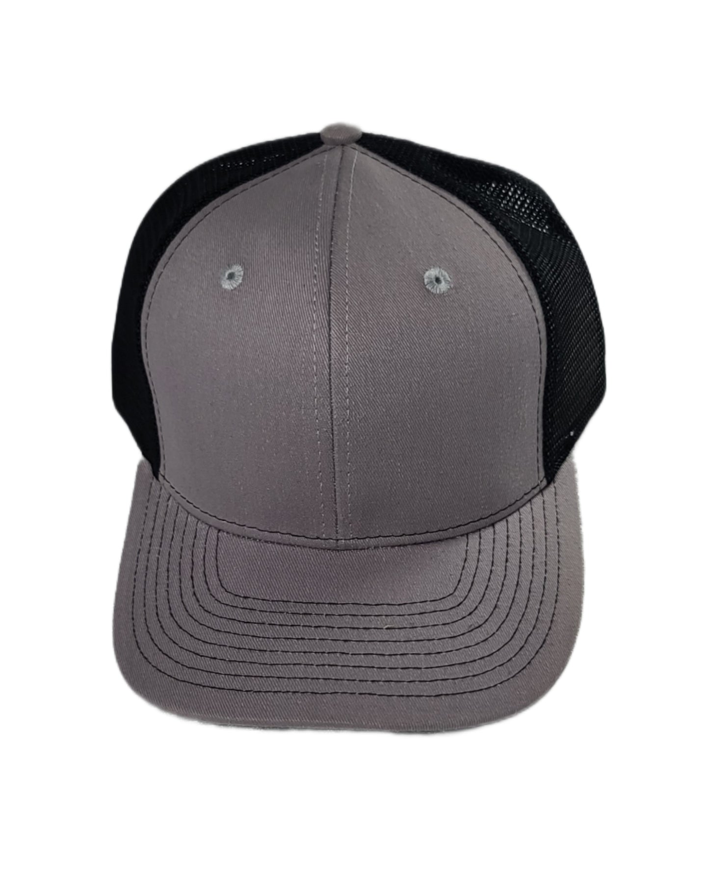 heather gray and black mesh trucker hat blank caps Calitrendz