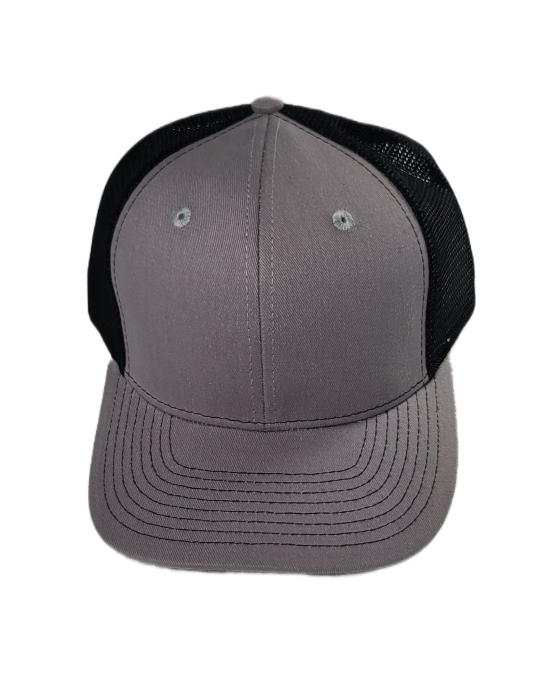 heather gray and black mesh trucker hat blank caps Calitrendz