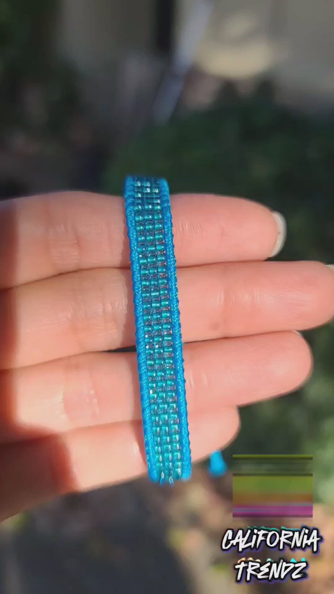 beaded turquoise azul blue bracelet Calitrendz by Tiffany Creek