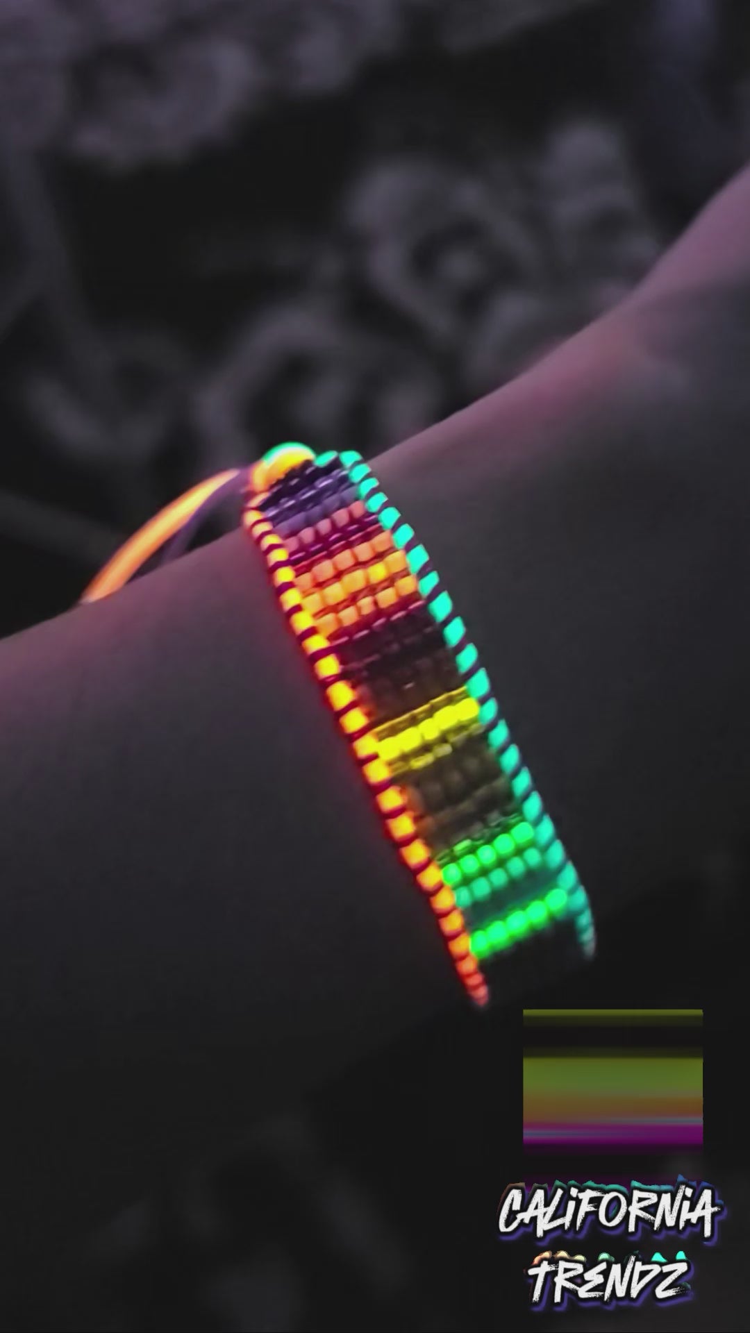 beaded rainbow gradient bracelet 2 Calitrendz by Tiffany Creek