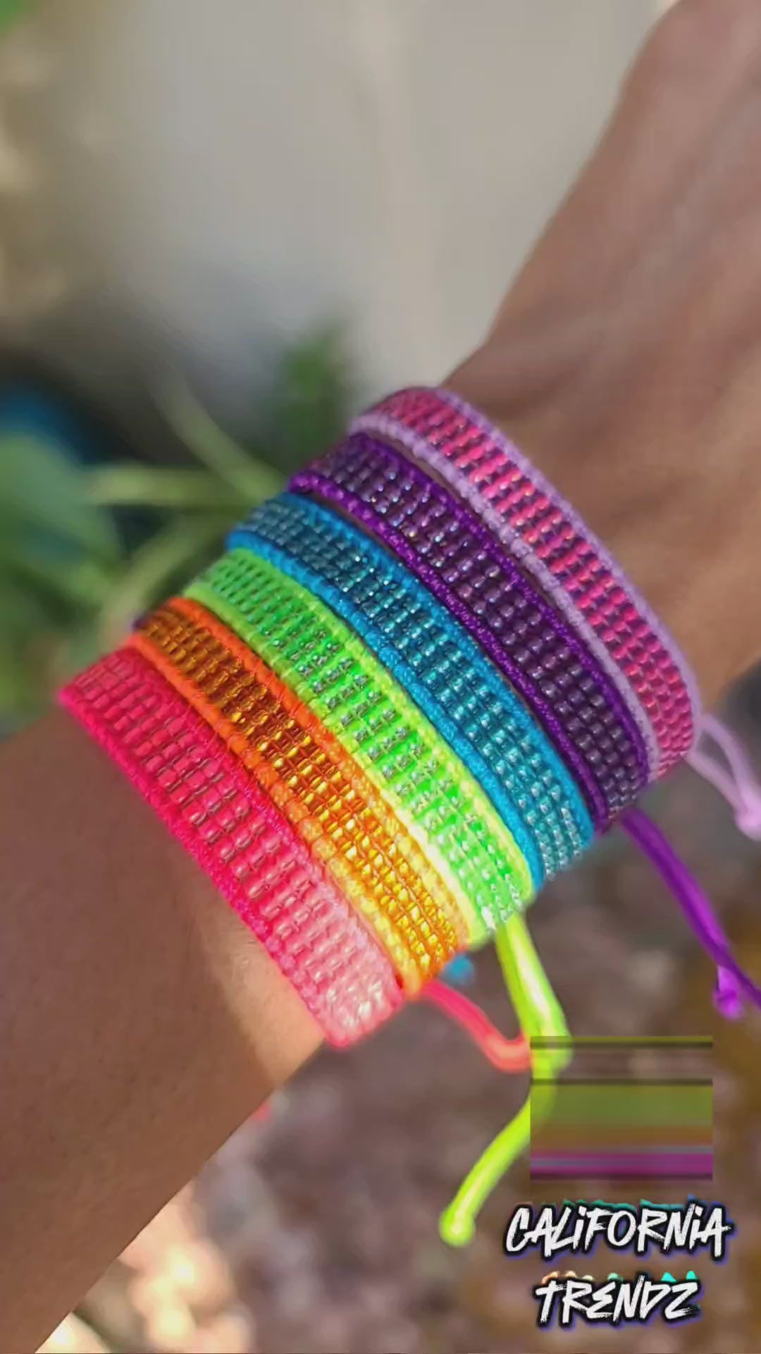 beaded solids bracelets rainbow colors Calitrendz by Tiffany Creek