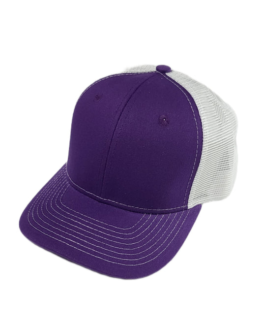 royal purple and white mesh trucker hat caps Calitrendz