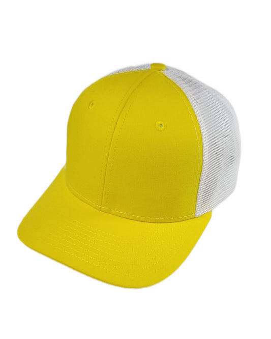 dandelion yellow and white mesh trucker hat blank caps Calitrendz