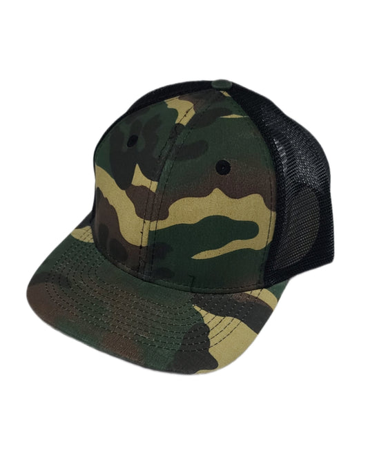 camo camouflage green and black mesh trucker hat caps Calitrendz