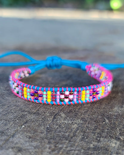 Beaded Azul Blue Rainbow Bracelet