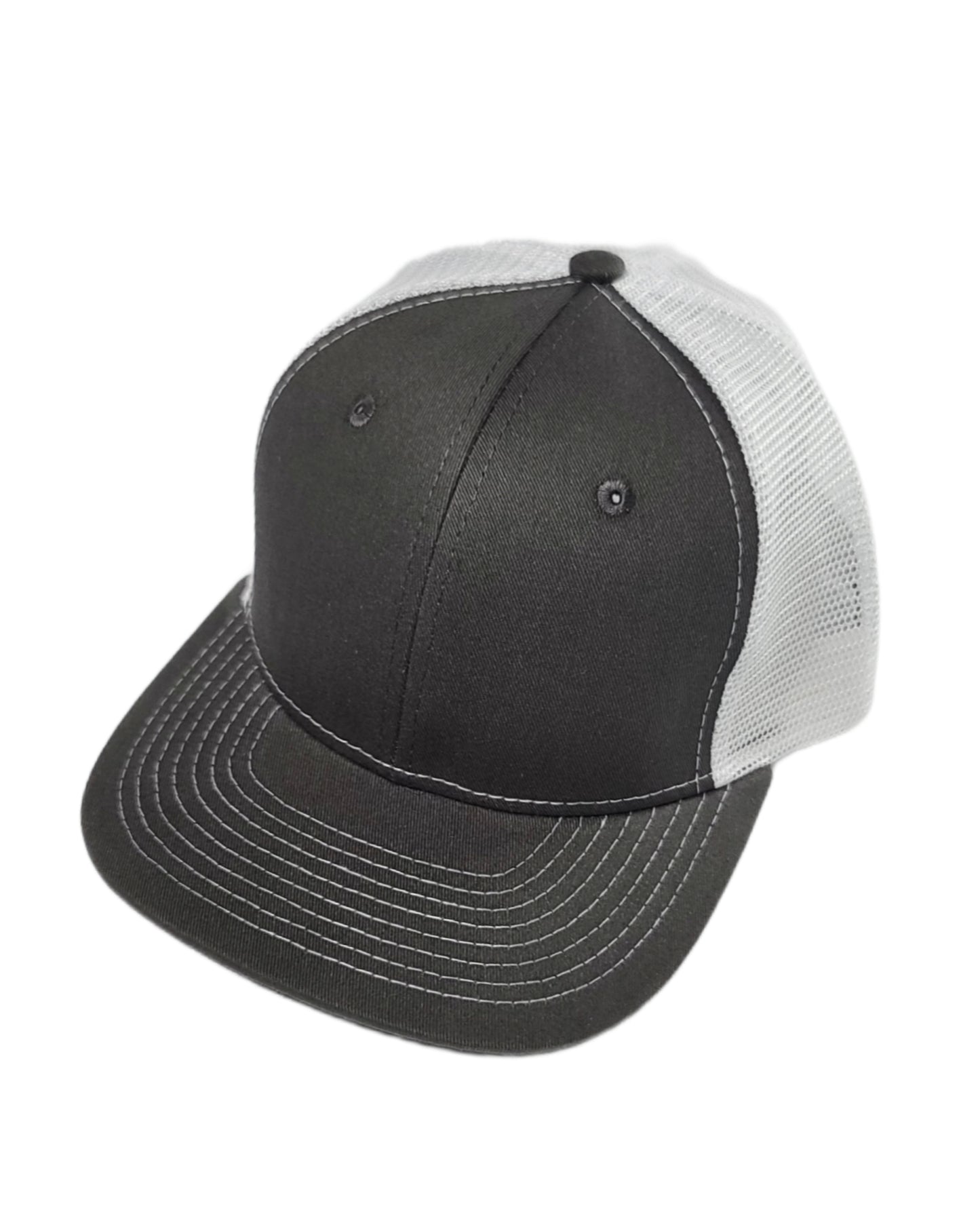 dark gray and white mesh trucker hat calitrendz