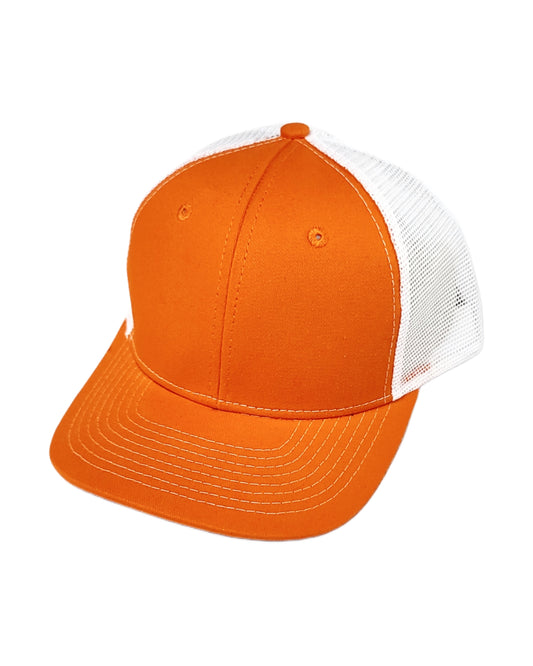 orange and white mesh trucker hat calitrendz