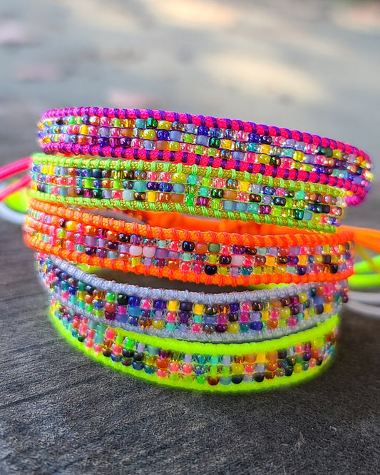 Rainbow Mix 3 Strand Beaded Bracelet