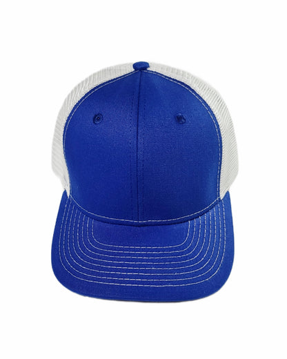 royal blue and white mesh trucker hat blank caps Calitrendz