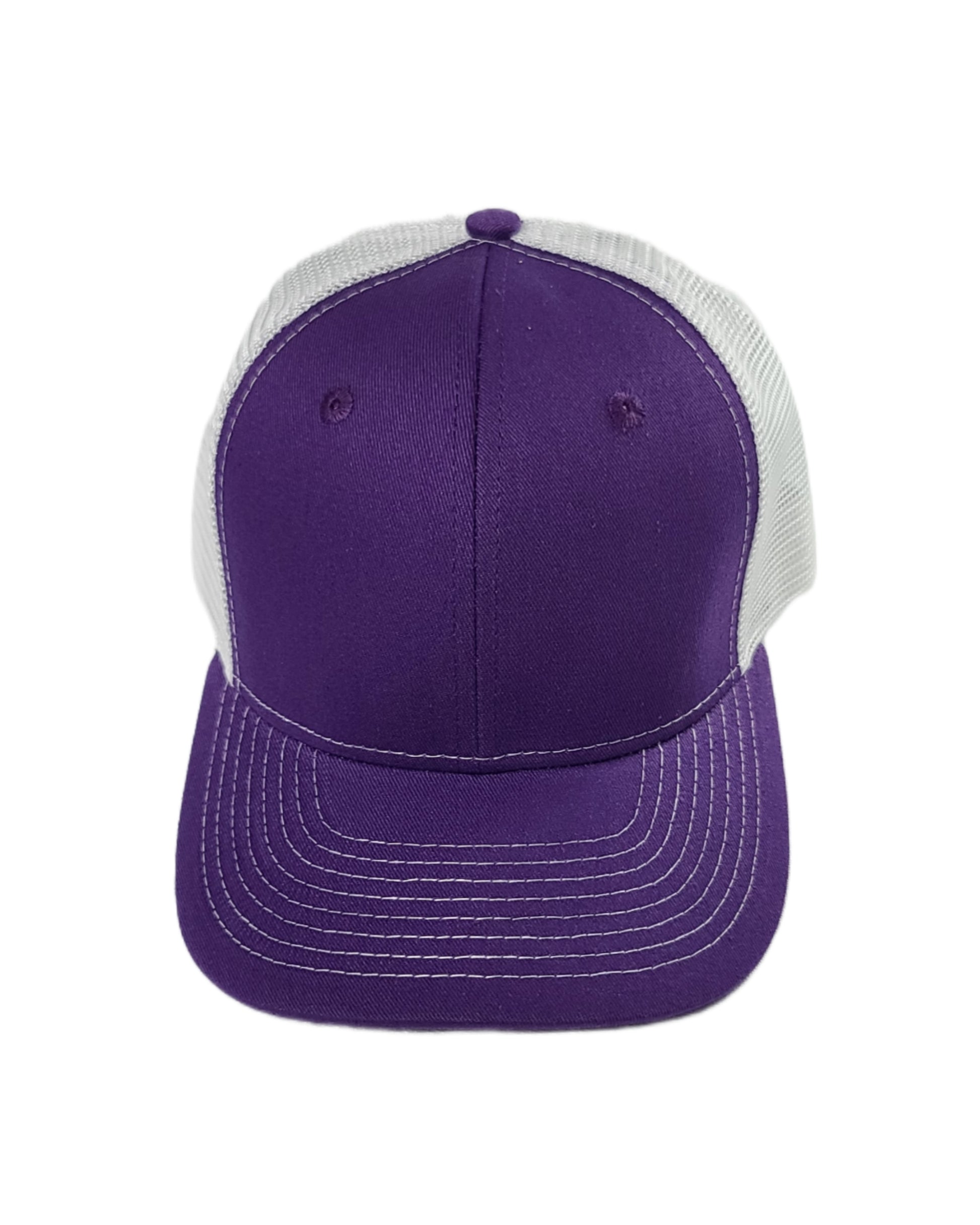 Royal purple and white mesh trucker hat blank caps Calitrendz