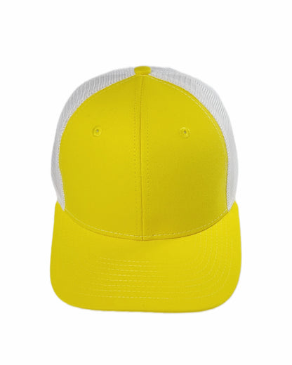 dandelion yellow and white mesh trucker hat blank caps Calitrendz