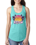 California "Cali" Girl Sunset Graphic Racerback Tank