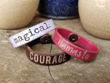 Personalized Leather Bracelet 1/2 inch Width