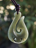 Maori Nephrite Jade Hook Necklace III