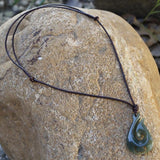 Maori Nephrite Jade Hook Necklace III