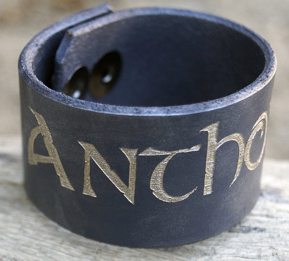 Personalized Leather Cuff Bracelet