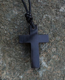 Black Horn Cross Necklace