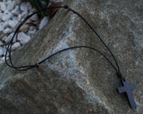 Black Horn Cross Necklace