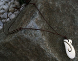 Bone Polynesian Fish Hook Necklace