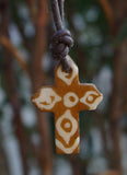 Brown Surfer Cross Necklace