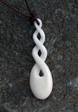 Hand Carved Maori Triple Twist Bone Pendant