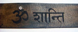 Om Shanti Sanskrit Leather Cuff Bracelet