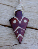 Tribal Design Arrowhead Horn Necklace