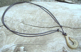 Burnt Horn Polynesian Fish Hook Necklace